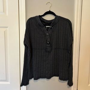 We The Free In The Mix Henley top Charcoal grey /dull black size Large